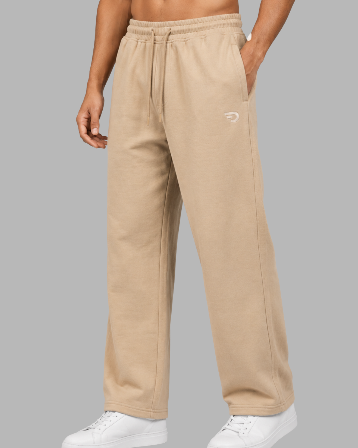 Denmonk Men's 100% Cotton Straight Fit Track Pants