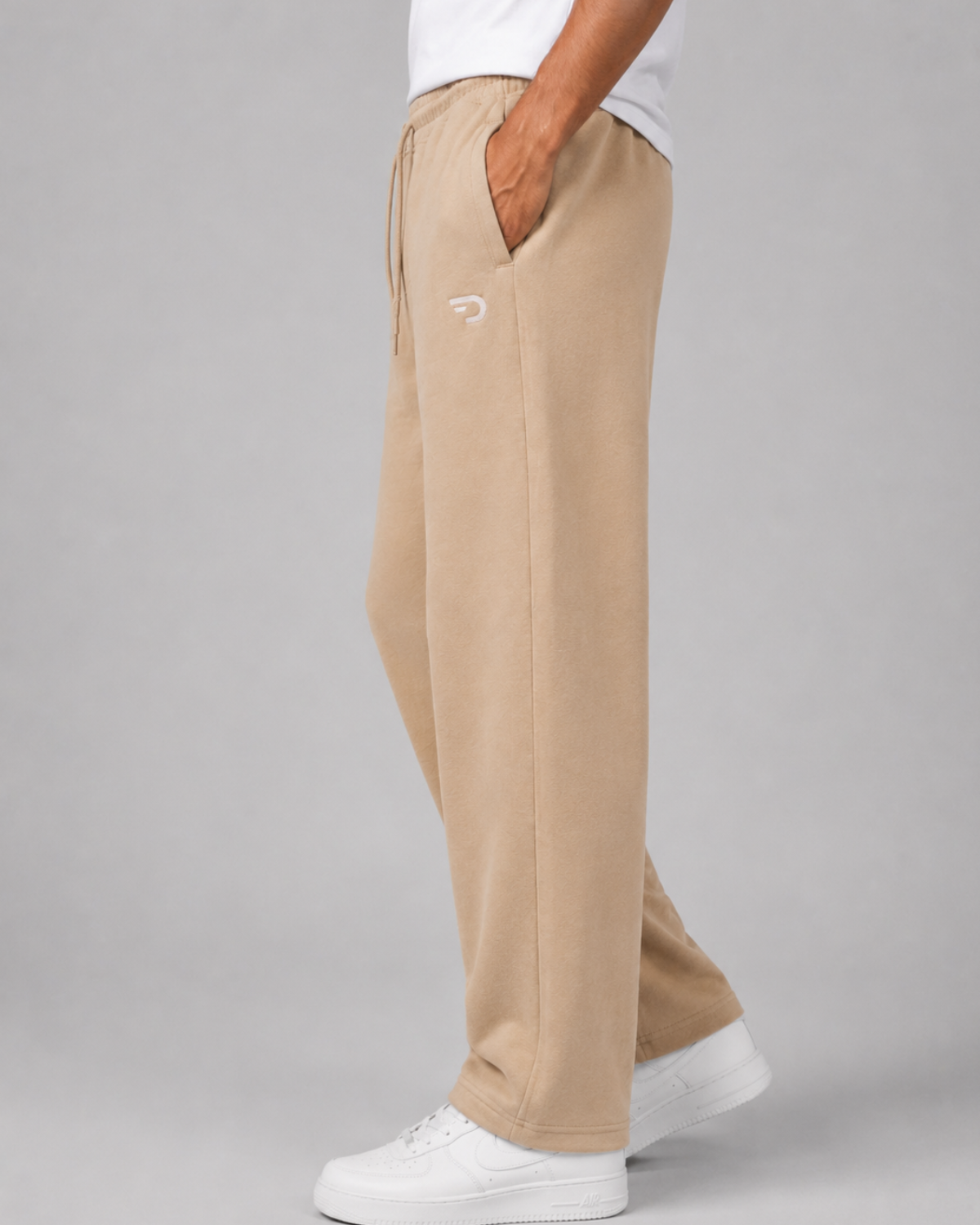 Denmonk Men's 100% Cotton Straight Fit Track Pants