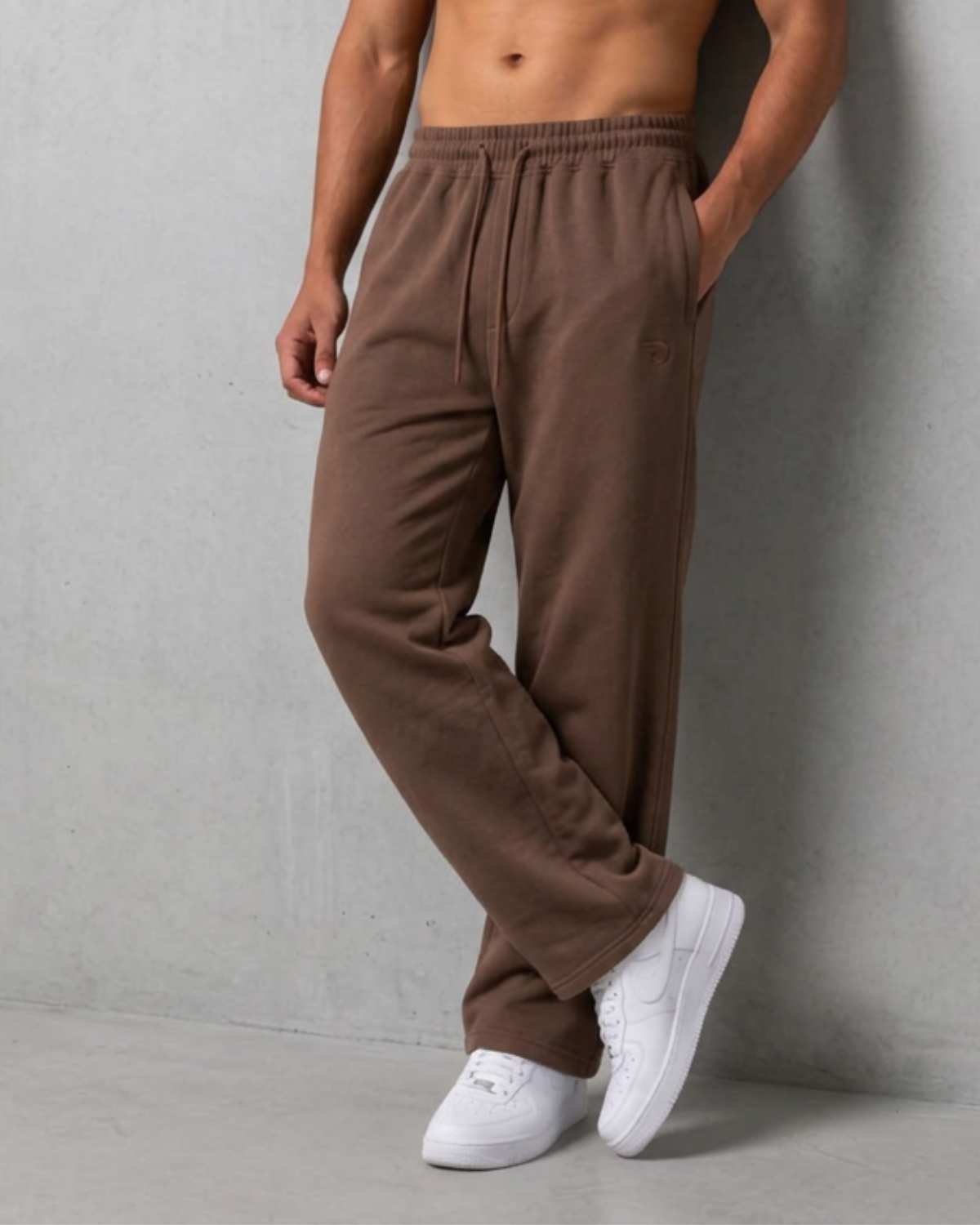 Denmonk Men's 100% Cotton Straight Fit Track Pants