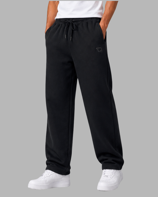 Denmonk Men's 100% Cotton Straight Fit Track Pants