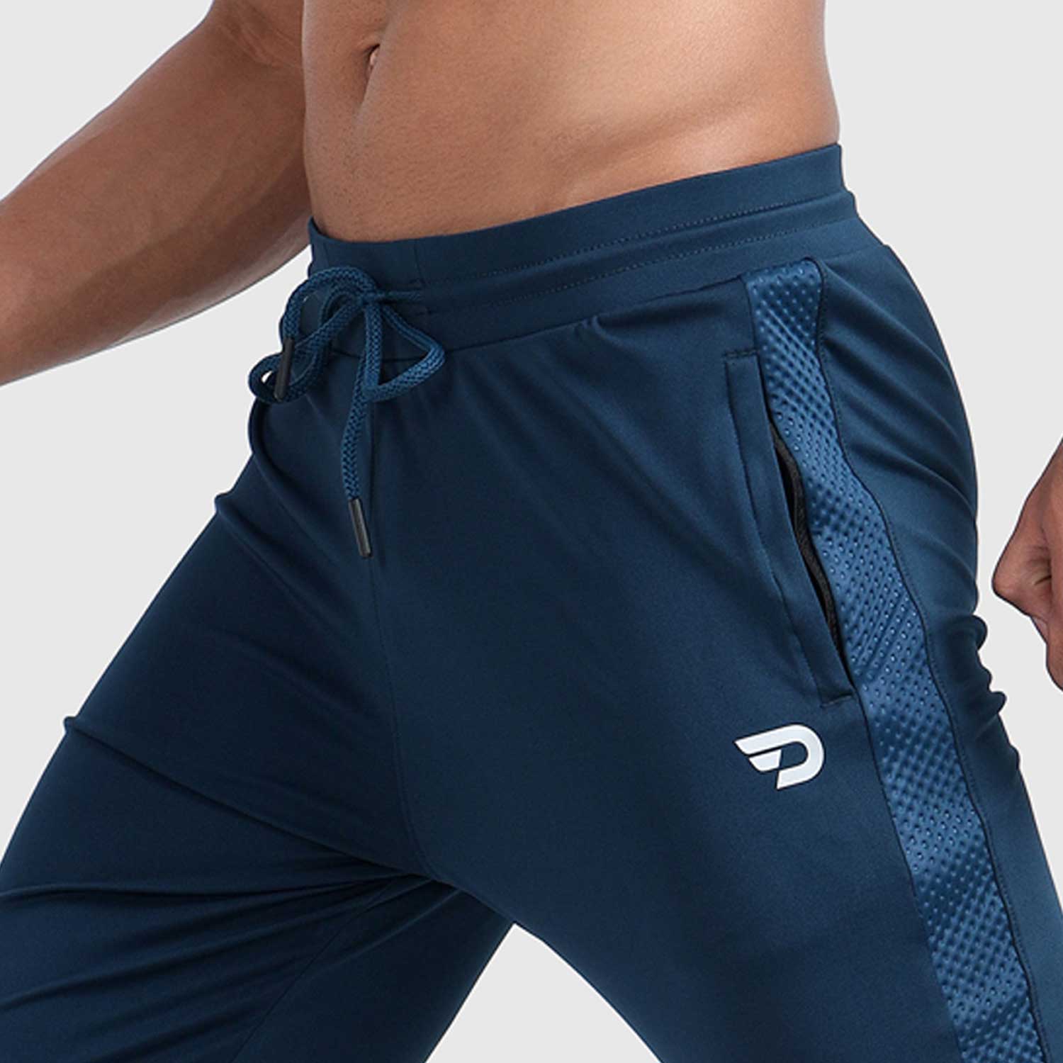 Denmonk: Elevate your look with these Urbanstribe sharp regal blue joggers for mens.