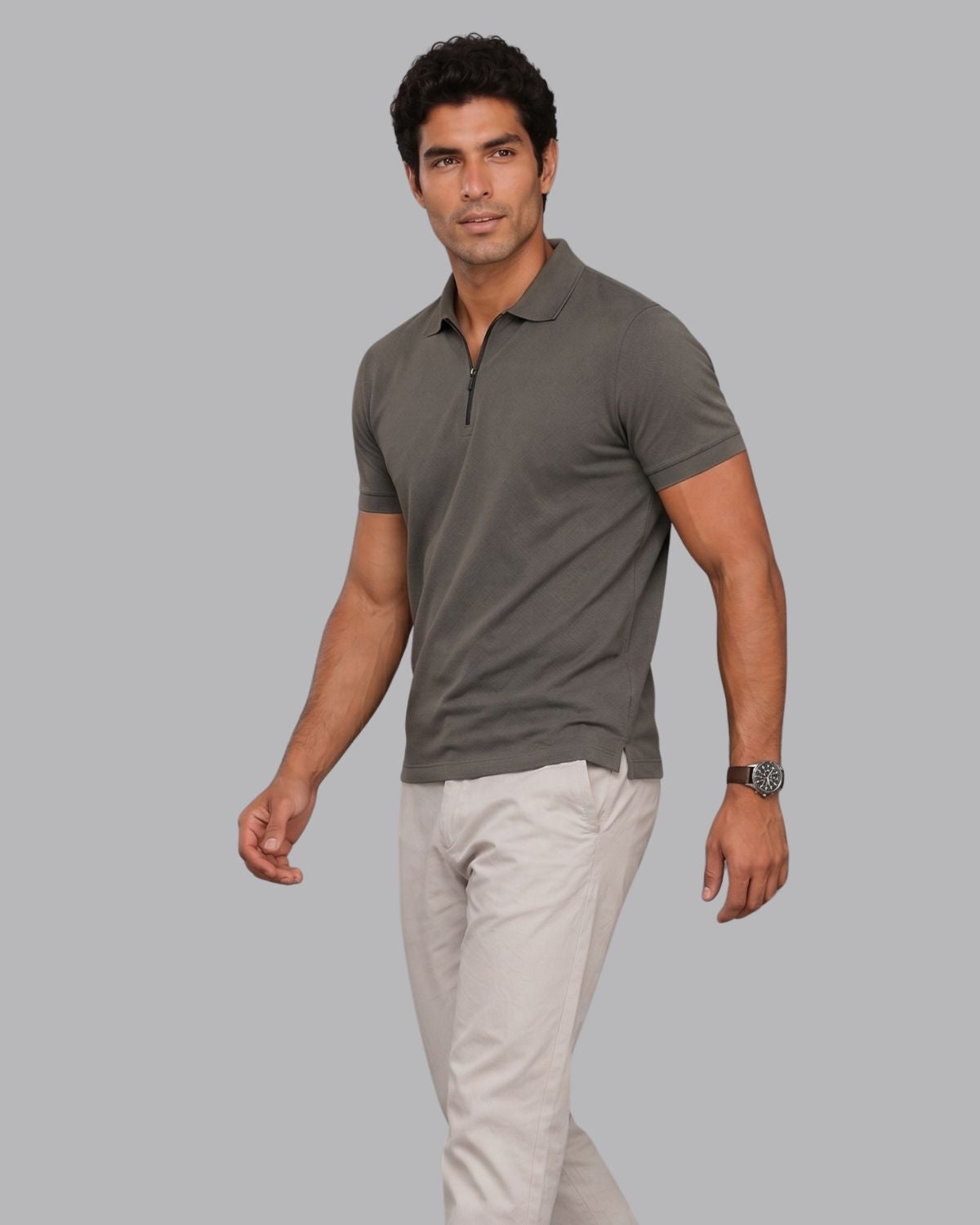 Men's Signature Half Zip Polo T-Shirt