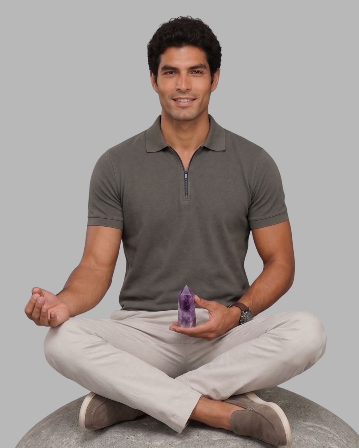 Men's Signature Half Zip Polo T-Shirt