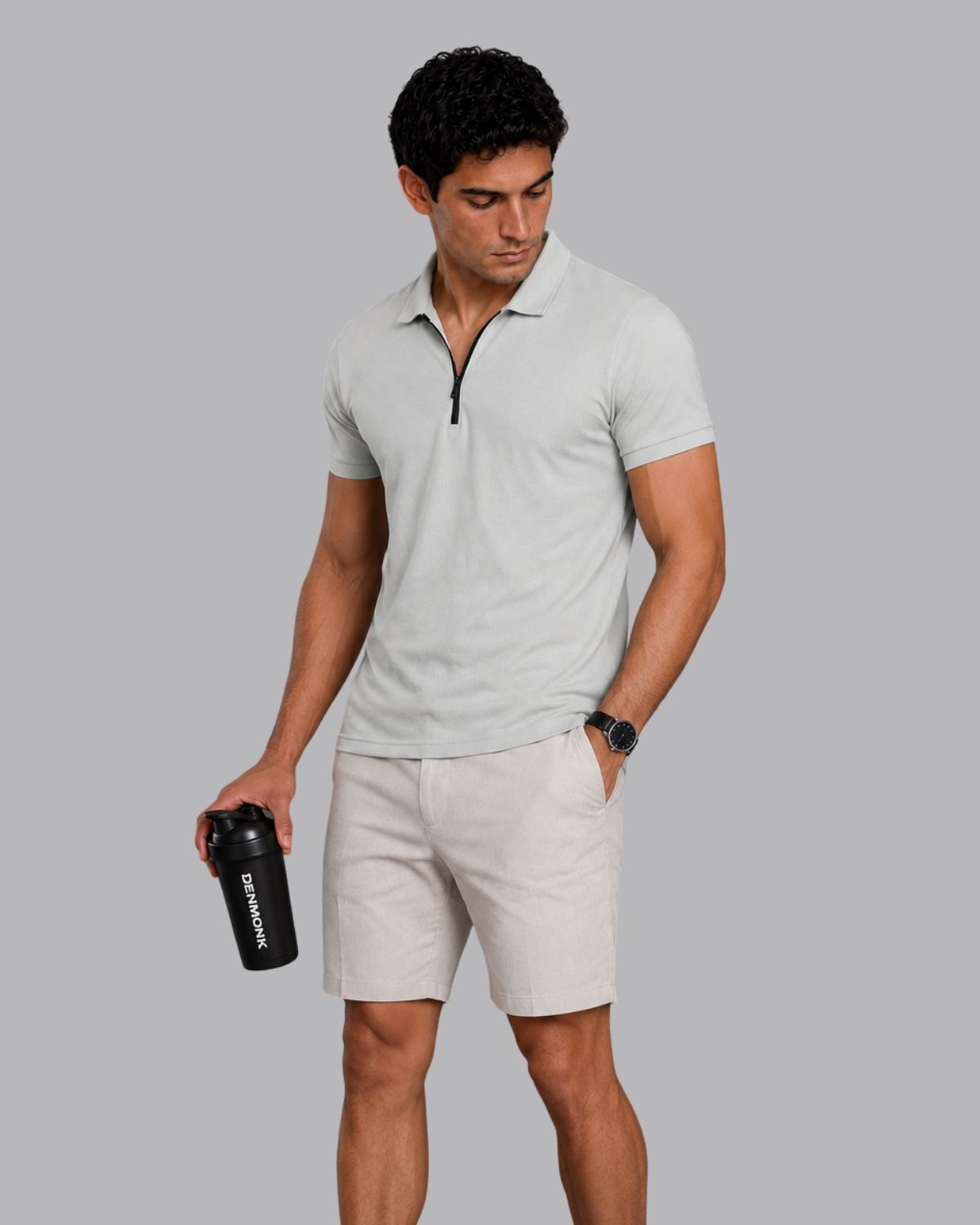 Men's Signature Half Zip Polo T-Shirt