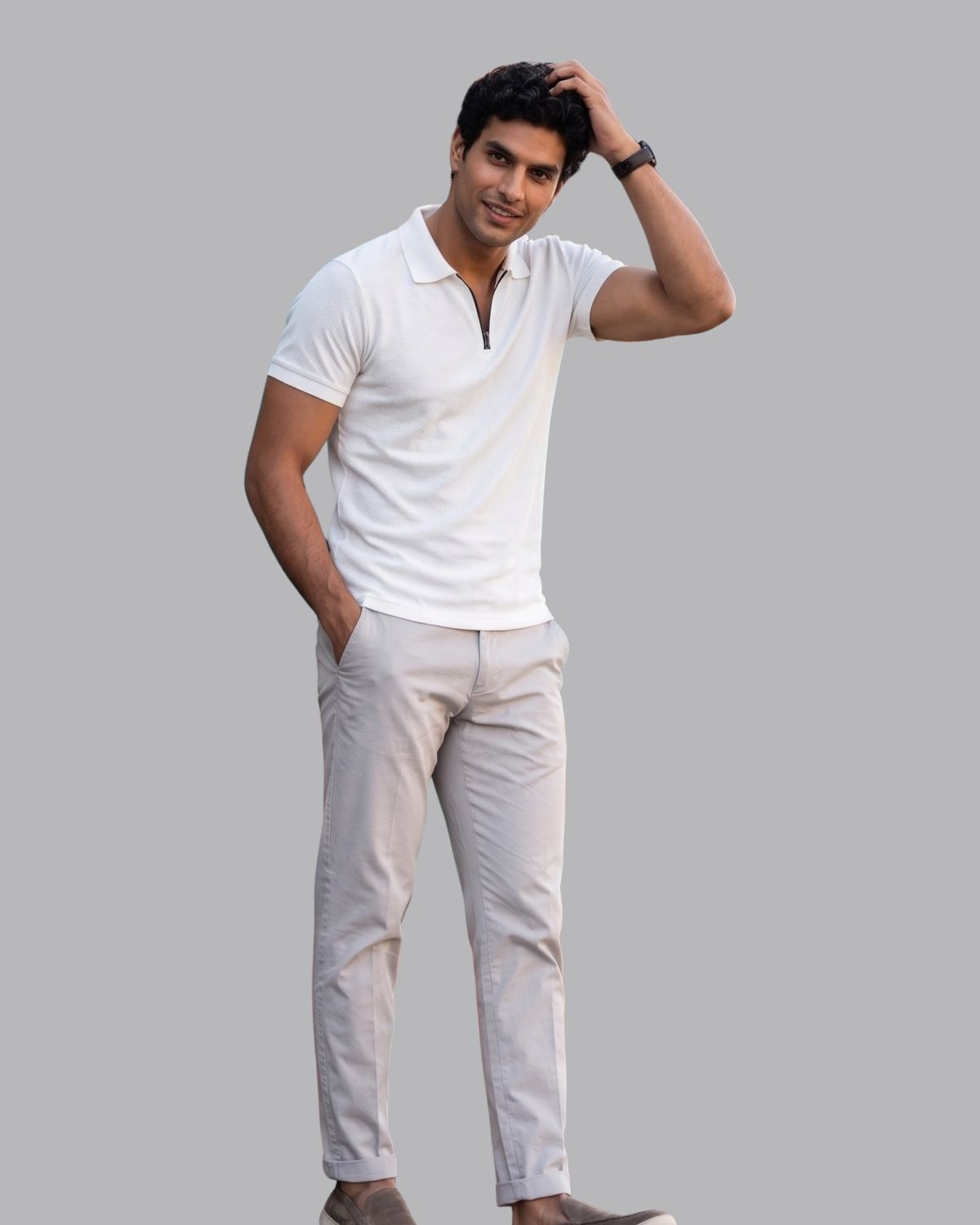 Men's Signature Half Zip Polo T-Shirt